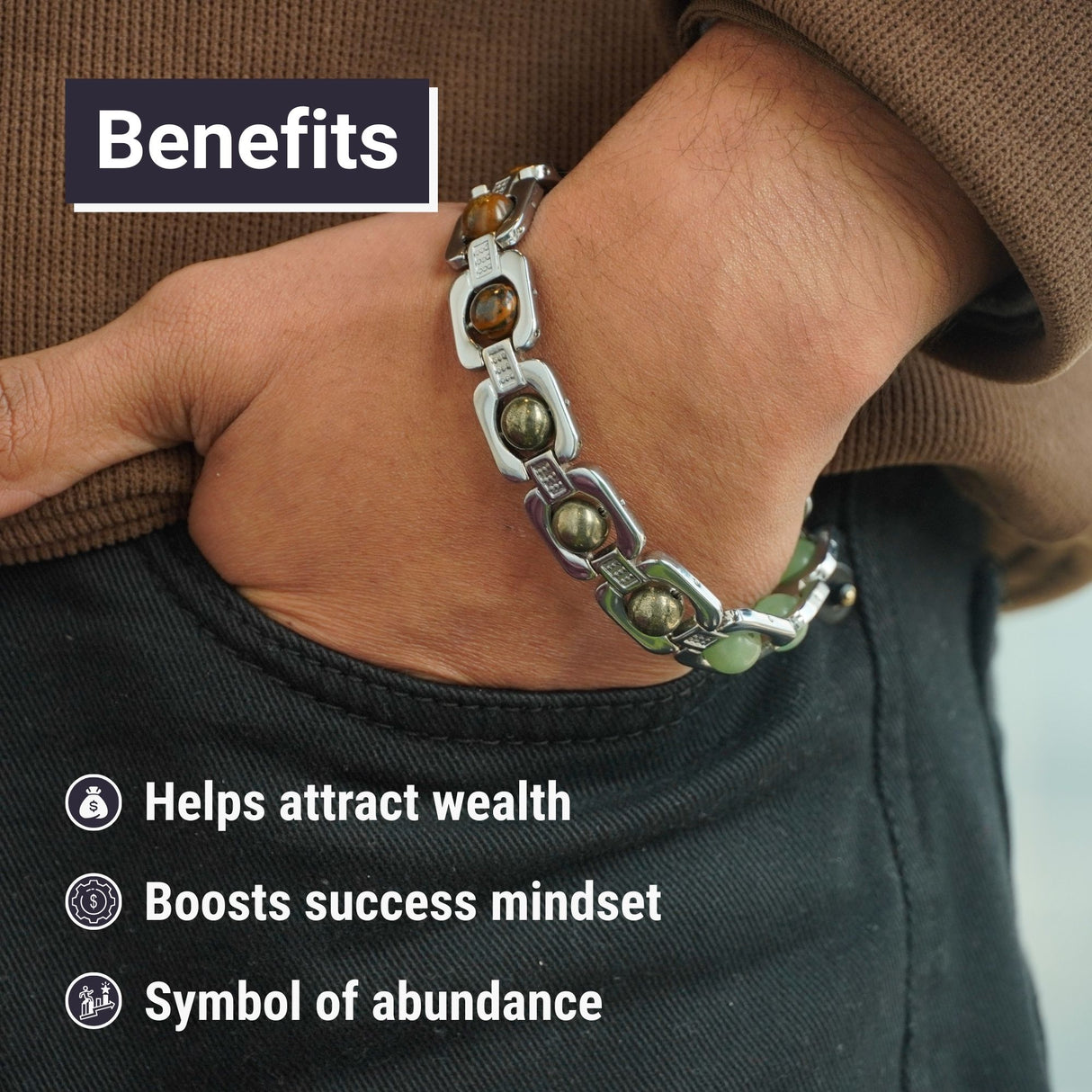 Rinmukteshwar Siddh Metal Dhan Yog™ Bracelet – Matte Black