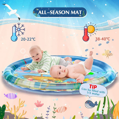 Baby Kids Water Mat Toys Inflatable Tummy Time Leakproof Water Mat