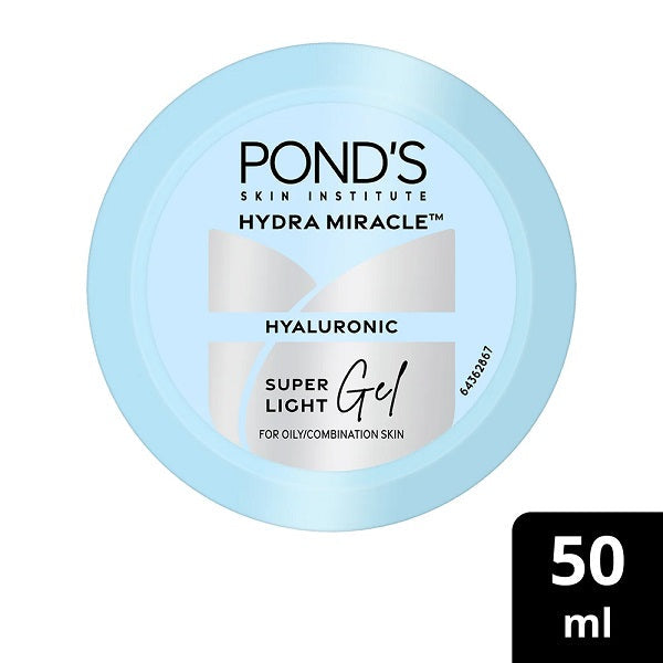 POND'S Super Light Gel Oil-Free Moisturiser with Hyaluronic Acid & Vitamin E — 48-Hour Non-Sticky Hydration for Oily & All Skin Types