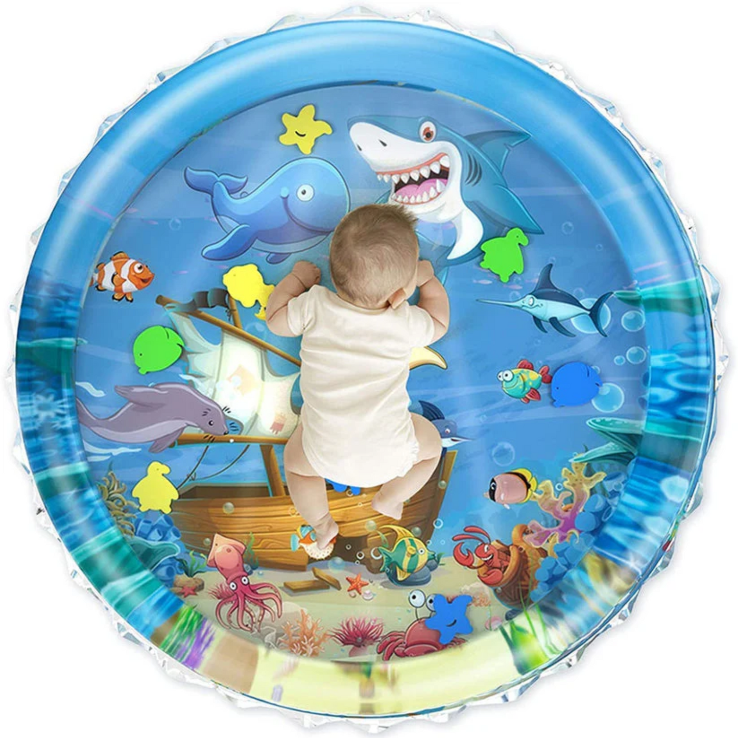 Baby Kids Water Mat Toys Inflatable Tummy Time Leakproof Water Mat