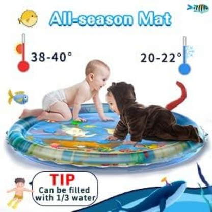 Baby Kids Water Mat Toys Inflatable Tummy Time Leakproof Water Mat