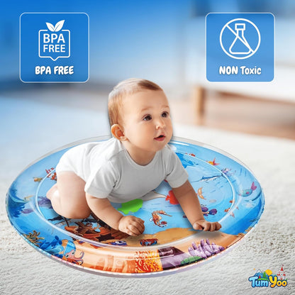 Baby Kids Water Mat Toys Inflatable Tummy Time Leakproof Water Mat