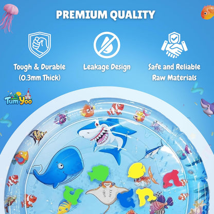 Baby Kids Water Mat Toys Inflatable Tummy Time Leakproof Water Mat