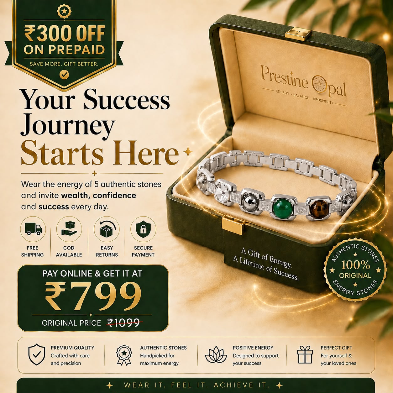 Rinmukteshwar Siddh Metal Dhan Yog™ Bracelet – Matte Black
