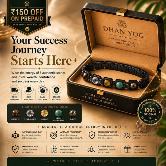 Rinmukteshwar Siddh Metal Dhan Yog™ Bracelet – Matte Black
