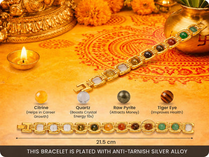 Rinmukteshwar Siddh Metal Dhan Yog™ Bracelet – Gold Plated