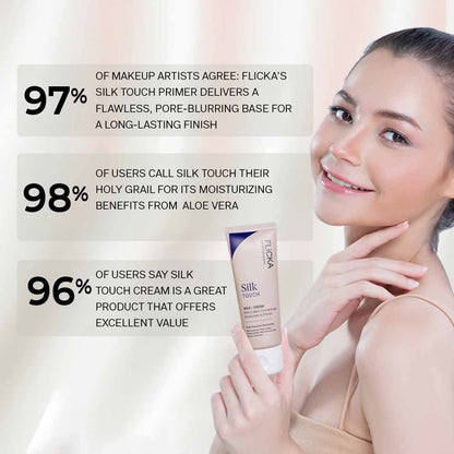 FLiCKA Silk Touch 3-in-1 Primer + Moisturizer — Blurs 100% of Pores