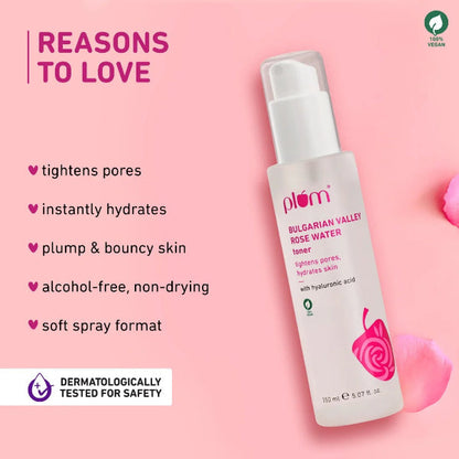 Plum Bulgarian Valley Rose Water Toner For Dry Skin