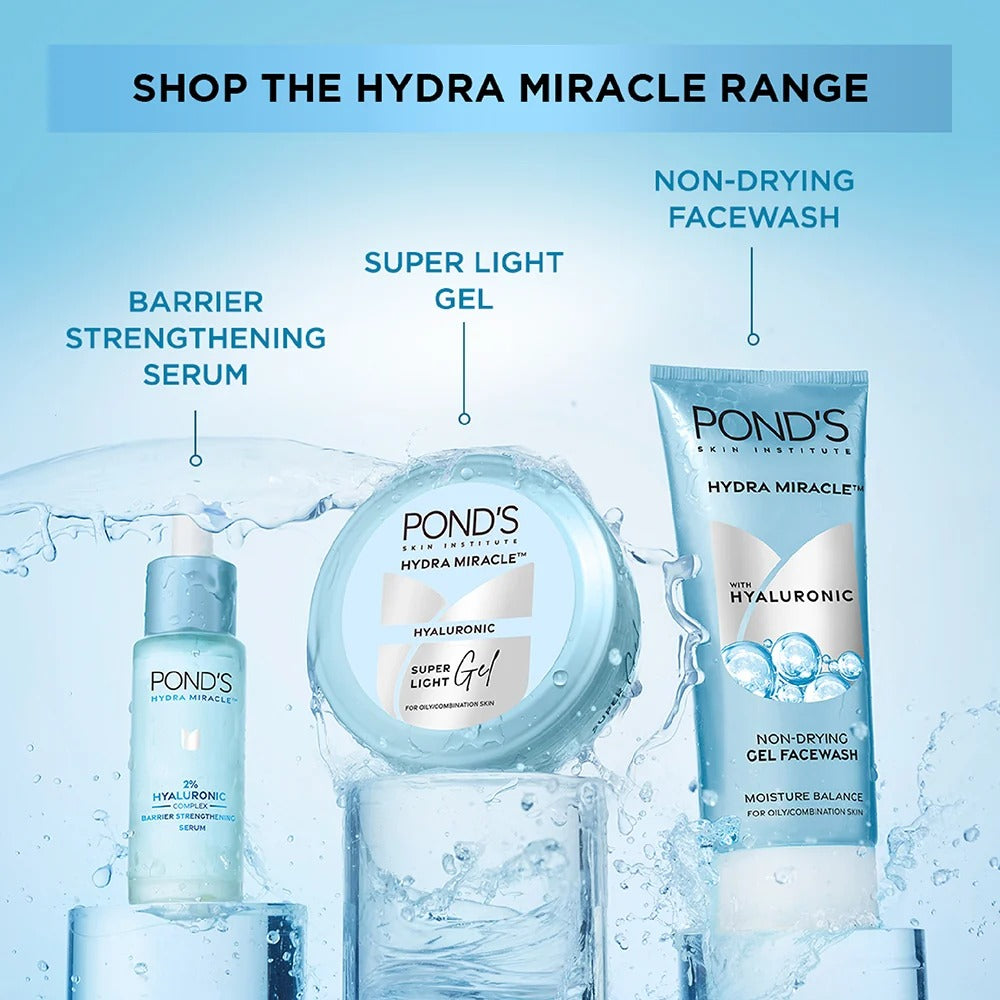 POND'S Super Light Gel Oil-Free Moisturiser with Hyaluronic Acid & Vitamin E — 48-Hour Non-Sticky Hydration for Oily & All Skin Types