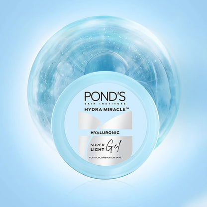 POND'S Super Light Gel Oil-Free Moisturiser with Hyaluronic Acid & Vitamin E — 48-Hour Non-Sticky Hydration for Oily & All Skin Types